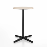 Emeco 2 Inch X Base Counter Table - Round bar seating Emeco 24" / 60cm Black Powder Coated Ash