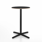 Emeco 2 Inch X Base Counter Table - Round bar seating Emeco 24" / 60cm Black Powder Coated Black Laminate Plywood