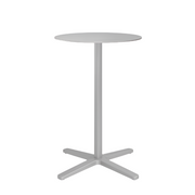 Emeco 2 Inch X Base Counter Table - Round bar seating Emeco 24" / 60cm Silver Powder Coated Hand Brushed Aluminum