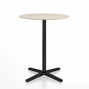 Emeco 2 Inch X Base Counter Table - Round bar seating Emeco 30" / 76cm Black Powder Coated Ash
