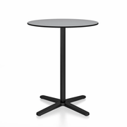 Emeco 2 Inch X Base Counter Table - Round bar seating Emeco 30" / 76cm Black Powder Coated Grey HPL
