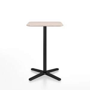 Emeco 2 Inch X Base Counter Table - Square bar seating Emeco 24" / 60cm Black Powder Coated Ash
