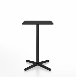 Emeco 2 Inch X Base Counter Table - Square bar seating Emeco 24" / 60cm Black Powder Coated Black HPL
