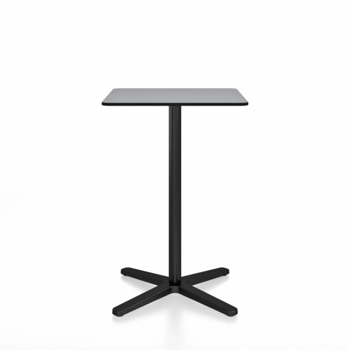 Emeco 2 Inch X Base Counter Table - Square bar seating Emeco 24" / 60cm Black Powder Coated Grey HPL