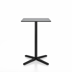 Emeco 2 Inch X Base Counter Table - Square bar seating Emeco 24" / 60cm Black Powder Coated Grey HPL