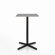 Emeco 2 Inch X Base Counter Table - Square bar seating Emeco 24" / 60cm Black Powder Coated Grey Laminate Plywood