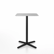 Emeco 2 Inch X Base Counter Table - Square bar seating Emeco 24" / 60cm Black Powder Coated Hand Brushed Aluminum