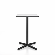 Emeco 2 Inch X Base Counter Table - Square bar seating Emeco 24" / 60cm Black Powder Coated White HPL