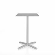 Emeco 2 Inch X Base Counter Table - Square bar seating Emeco 24" / 60cm Silver Powder Coated Grey HPL