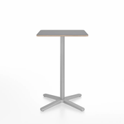 Emeco 2 Inch X Base Counter Table - Square bar seating Emeco 24" / 60cm Silver Powder Coated Grey Laminate Plywood