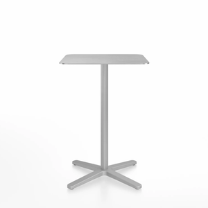 Emeco 2 Inch X Base Counter Table - Square bar seating Emeco 24" / 60cm Silver Powder Coated Hand Brushed Aluminum