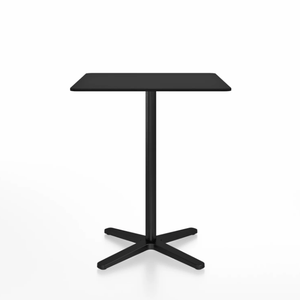 Emeco 2 Inch X Base Counter Table - Square bar seating Emeco 30" / 76cm Black Powder Coated Black HPL