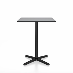 Emeco 2 Inch X Base Counter Table - Square bar seating Emeco 30" / 76cm Black Powder Coated Grey HPL