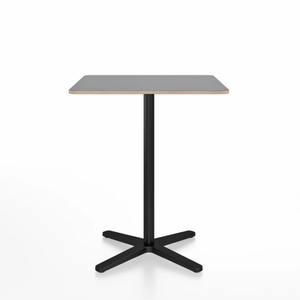 Emeco 2 Inch X Base Counter Table - Square bar seating Emeco 30" / 76cm Black Powder Coated Grey Laminate Plywood