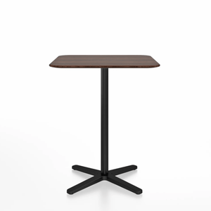 Emeco 2 Inch X Base Counter Table - Square bar seating Emeco 30" / 76cm Black Powder Coated Walnut