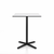 Emeco 2 Inch X Base Counter Table - Square bar seating Emeco 30" / 76cm Black Powder Coated White HPL