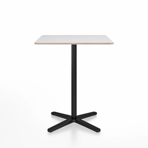 Emeco 2 Inch X Base Counter Table - Square bar seating Emeco 30" / 76cm Black Powder Coated White Laminate Plywood