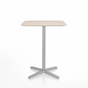 Emeco 2 Inch X Base Counter Table - Square bar seating Emeco 30" / 76cm Silver Powder Coated Ash