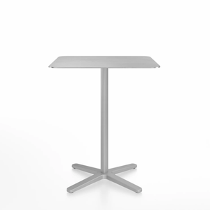 Emeco 2 Inch X Base Counter Table - Square bar seating Emeco 30" / 76cm Silver Powder Coated Hand Brushed Aluminum
