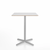 Emeco 2 Inch X Base Counter Table - Square bar seating Emeco 30" / 76cm Silver Powder Coated White Laminate Plywood