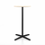 Emeco 2 Inch X Base Bar Table - Round bar seating Emeco 24" / 60cm Black Powder Coated Accoya (Outdoor Approved)