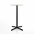 Emeco 2 Inch X Base Bar Table - Round bar seating Emeco 24" / 60cm Black Powder Coated Ash