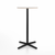 Emeco 2 Inch X Base Bar Table - Round bar seating Emeco 24" / 60cm Black Powder Coated White Laminate Plywood