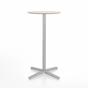 Emeco 2 Inch X Base Bar Table - Round bar seating Emeco 24" / 60cm Silver Powder Coated Ash