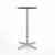 Emeco 2 Inch X Base Bar Table - Round bar seating Emeco 24" / 60cm Silver Powder Coated Walnut