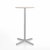 Emeco 2 Inch X Base Bar Table - Round bar seating Emeco 24" / 60cm Silver Powder Coated White Laminate Plywood