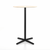 Emeco 2 Inch X Base Bar Table - Round bar seating Emeco 30" / 76cm Black Powder Coated Accoya (Outdoor Approved)