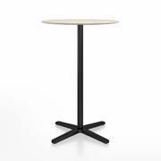 Emeco 2 Inch X Base Bar Table - Round bar seating Emeco 30" / 76cm Black Powder Coated Ash