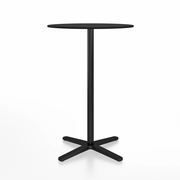 Emeco 2 Inch X Base Bar Table - Round bar seating Emeco 30" / 76cm Black Powder Coated Black HPL