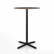 Emeco 2 Inch X Base Bar Table - Round bar seating Emeco 30" / 76cm Black Powder Coated Black Laminate Plywood