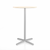 Emeco 2 Inch X Base Bar Table - Round bar seating Emeco 30" / 76cm Silver Powder Coated Accoya (Outdoor Approved)