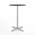 Emeco 2 Inch X Base Bar Table - Round bar seating Emeco 30" / 76cm Silver Powder Coated Black HPL