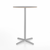 Emeco 2 Inch X Base Bar Table - Round bar seating Emeco 30" / 76cm Silver Powder Coated Grey Laminate Plywood