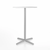 Emeco 2 Inch X Base Bar Table - Round bar seating Emeco 30" / 76cm Silver Powder Coated Hand Brushed Aluminum