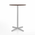 Emeco 2 Inch X Base Bar Table - Round bar seating Emeco 30" / 76cm Silver Powder Coated Walnut