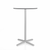 Emeco 2 Inch X Base Bar Table - Round bar seating Emeco 30" / 76cm Silver Powder Coated White HPL