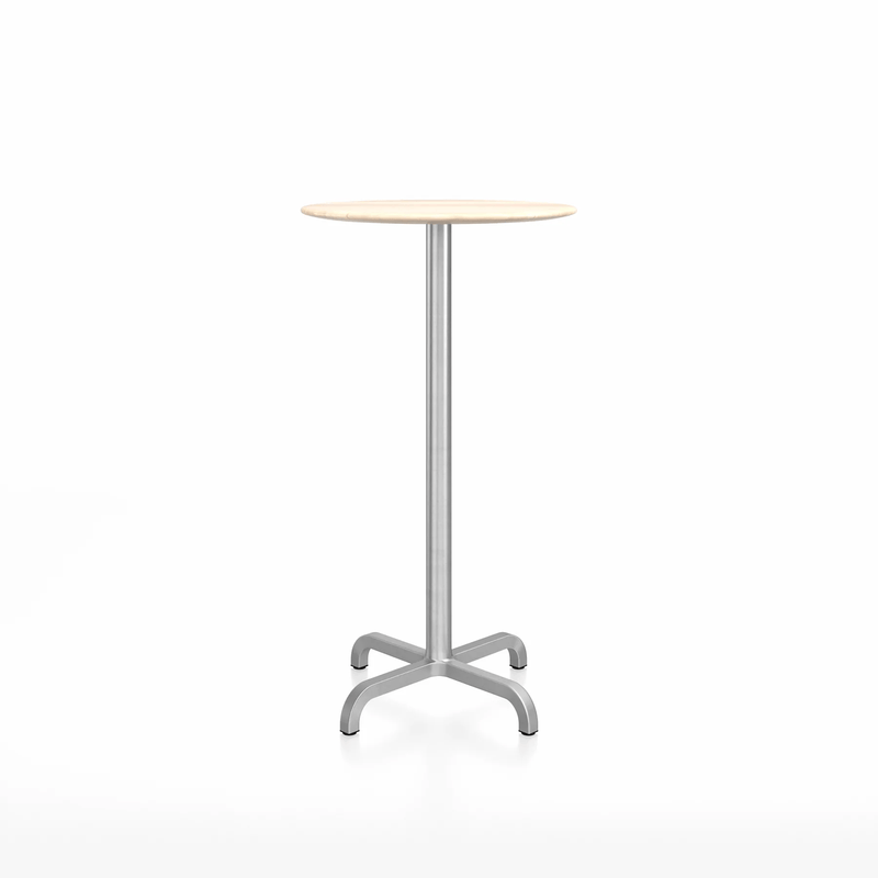 Emeco 20-06 Round Bar-Height Table bar height tables Emeco 24” Accoya Wood 