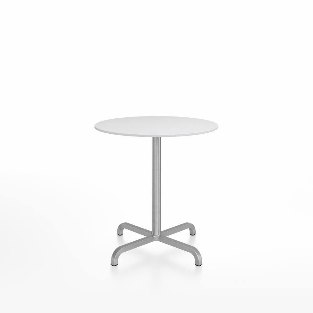 20-06 Round Cafe Table bar height tables Emeco 30” White HPL 