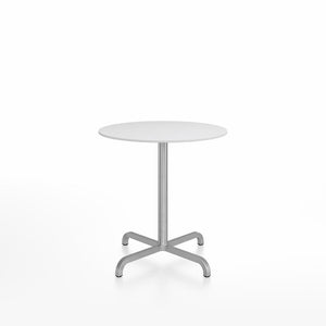 20-06 Round Cafe Table bar height tables Emeco 30” White HPL 