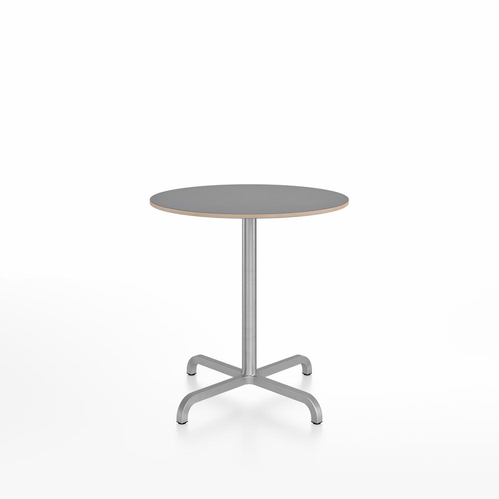 20-06 Round Cafe Table bar height tables Emeco 30” Gray Laminate Plywood 