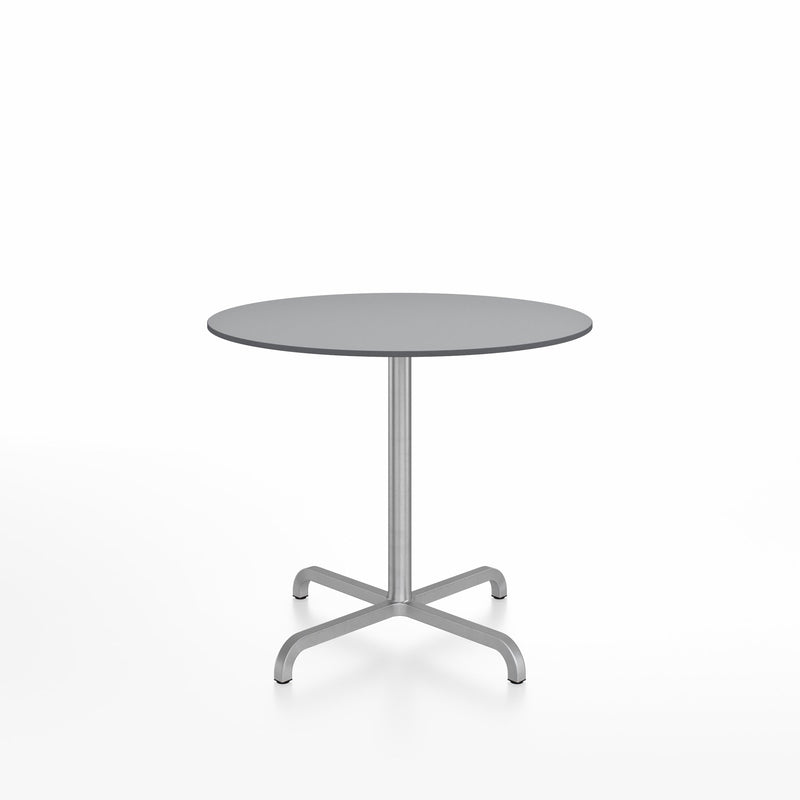 20-06 Round Cafe Table bar height tables Emeco 36” Gray HPL 