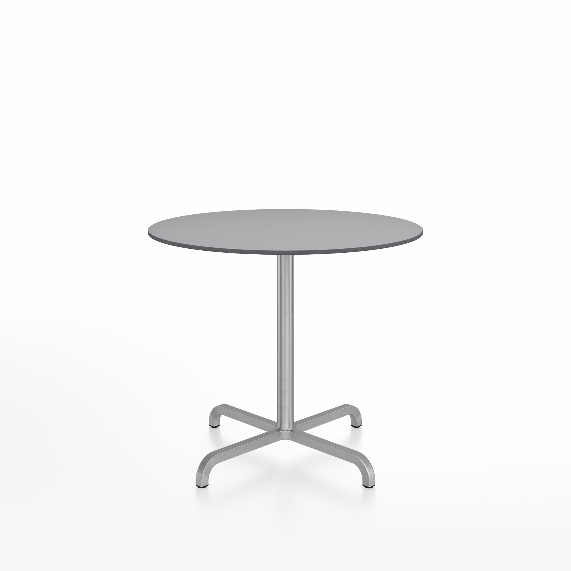 20-06 Round Cafe Table bar height tables Emeco 36” Gray HPL 