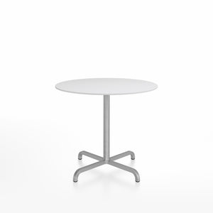 20-06 Round Cafe Table bar height tables Emeco 36” White HPL 