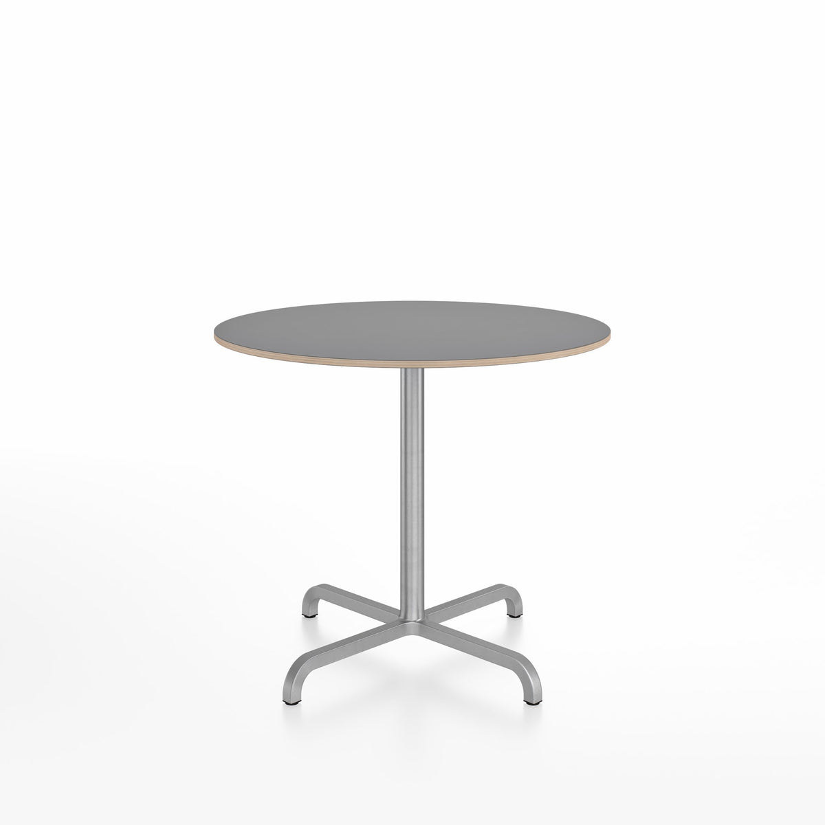 20-06 Round Cafe Table bar height tables Emeco 36” Gray Laminate Plywood 