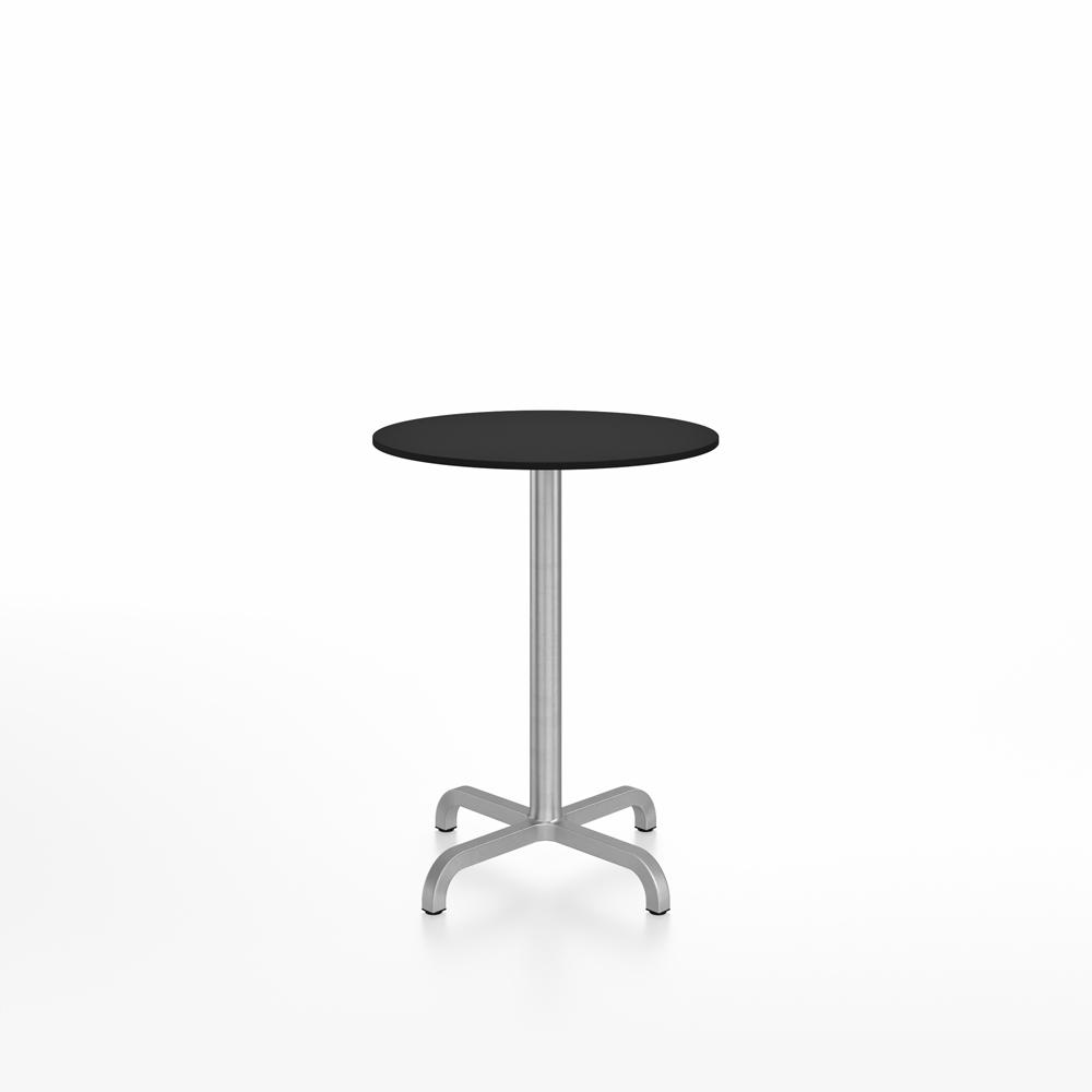 20-06 Round Cafe Table bar height tables Emeco 24” Black HPL 