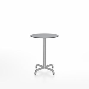 20-06 Round Cafe Table bar height tables Emeco 24” Gray HPL 